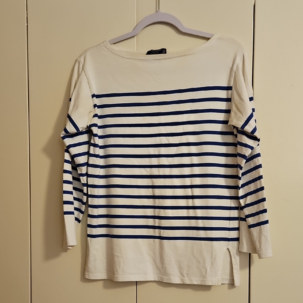 Saint James Nautical Blue and White Striped Blouse